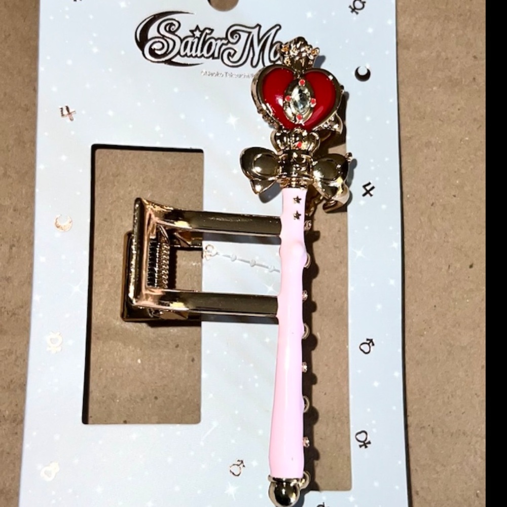 Sailor Moon Spiral Heart Moon Scepter Claw Clip